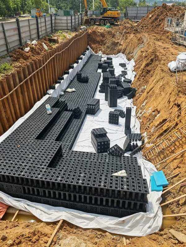 深圳PP雨水收集模块拼装施工