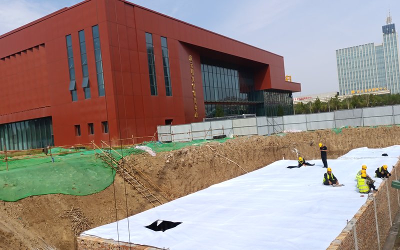 沈阳浑南住宅小区雨水收集PP模块冬季施工案例现场照片1