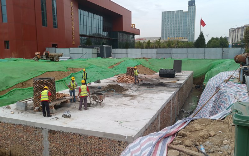 沈阳浑南住宅小区雨水收集PP模块冬季施工案例现场照片2