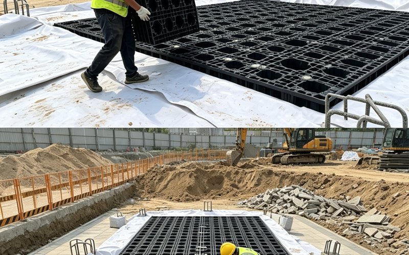 天津市文化中心雨水收集项目模块拼装与防渗施工 天津市文化中心雨水收集项目模块拼装与防渗施工